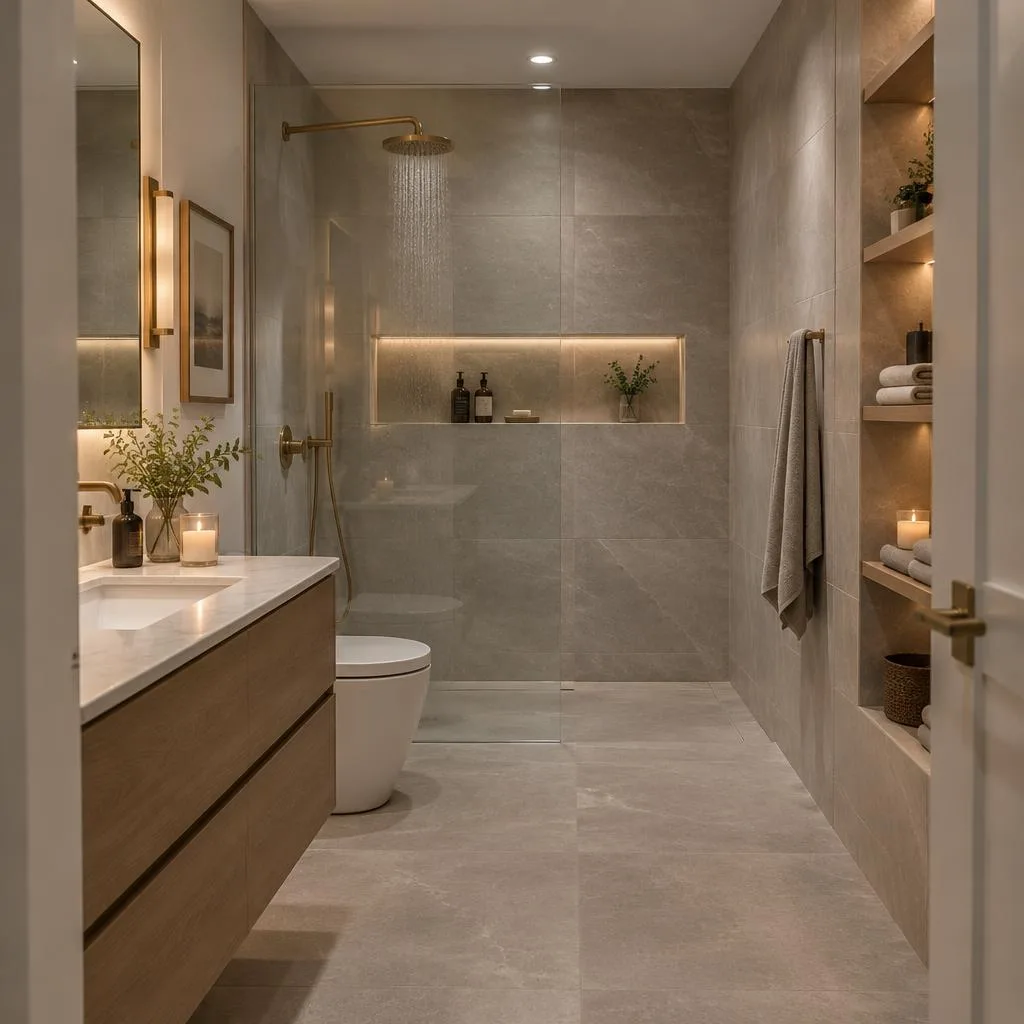 After bathroom design & remodel design concept: Small space. Spa-level possibilities.