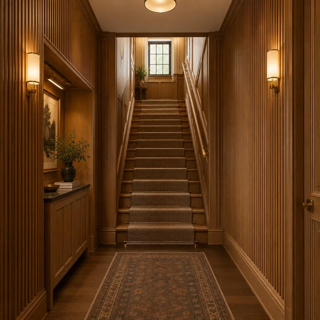 After custom cabinetry & millwork design concept: A hallway becomes a destination.