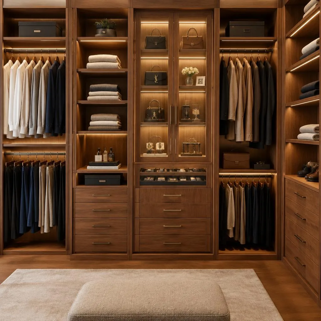 After custom closets & storage design concept: From clutter to boutique order.